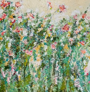 Wildflowers  - 120 x 120 cm- Schilderij bloemen