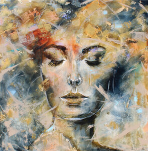 Essential Spirit - 200 x 200 cm - Schilderij vrouw