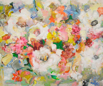 Fleurs Superb 130 x 110 cm Bloemen schilderij