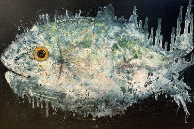 Fishy - 150 x 100 cm - Schilderij vis