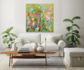 Wild Flower touch - 110 x 110 cm- Schilderij bloemen_8