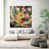 Floral Favors - 200 x 200 cm - Schilderij vrouw_8